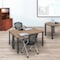 Regency Kee Training Table W/ 2 Cadence Nest Chairs, 60 in W, 24 in L, Noble Oak MT6024NOBPBK23BK - alternate 2