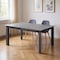 Homeroots 55" Gray Ceramic and Metal Self-Storing Leaf Extendable Dining Table 555196 - alternate 2