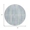 Homeroots 8' Mint Green And Ivory Round Striped Washable Indoor Outdoor Area Rug 631547 - alternate 2
