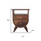 Homeroots 21" Brown Solid Wood Two Drawer Nightstand 701735 - alternate 3