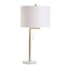 Jonathan Y Alyssa 24.5" Metal/Marble LED Table Lamp, Brass Gold/White JYL1043A - alternate 1