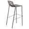 Leisuremod Devon Mid-Century Modern Aluminum Bar Stool with Powder Coated Frame and Footrest, Brown DB31BR - alternate 2