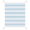 Homeroots 50" X 60" Blue and White Woven Cotton Striped Throw Blanket with Tassels 516595 - alternate 4