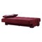 Homeroots 75" Burgundy Chenille Convertible Futon Sleeper Sofa And Toss Pillows With Storage 607204 - alternate 2