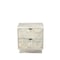 Homeroots 26" Gray Solid Wood Carved Abstract Two Drawer Nightstand 661250 - alternate 1