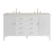 James Martin Vanities Myrrin 60" Double Vanity, Bright White, w/ 3 CM Siberian Silestone Top 485-V60D-BW-3SFR - alternate 1