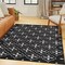 Homeroots 4' X 6' Black And Ivory Geometric Indoor Outdoor Area Rug 572555 - alternate 3