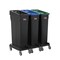 Suncast Commercial 23-Gallon Multi-Stream Trash Can, 3-Pack; Blue/Green/Black, 3PK TCN2030MS3PK - alternate 1