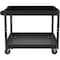 Lorell Utility Cart, 2 Shelves, 400lb Capacity, 36" x 24" x 32", Black LLR59690 - alternate 1