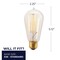 Bulbrite 40 - Watt Equivalent ST18 Dimmable Medium Screw LED Light Bulb Amber Light 2200K, 4PK 861058 - alternate 2