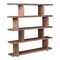 Homeroots Brown And Natural Wood Five Tier Bookcase 517718 - alternate 2