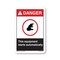 Signmission OSHA Sign, This Equipment Starts Automatically, Size: 10in X 7in Alum Sign, 10" W, 7" H, Landscape OS-CL-A-710-L-19972 - alternate 1