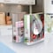 Acrimet Magazine File Holder Vertical Rack, Durable Plastic Desk Organizer, Crystal, 2PK 277.2 - alternate 4