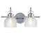 Jonathan Y Virginia 17.25" 2-Light Metal/Glass LED Vanity Light, Chrome JYL7408A - alternate 1