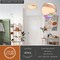Vaxcel Everette 16.5-In. LED Flush Mount Ceiling Light, White and Natural Wood, RGB, Remote C0361 - alternate 3