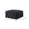 Homeroots 33" Black Velvet Rolling Tufted Cocktail Ottoman 568052 - alternate 2
