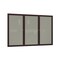 Ghent 3 Door Enclosed Fabric Bulletin Board, Bronze Aluminum Frame, 3'H x 6'W, Taupe PB33672F-96 - alternate 1