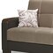 Homeroots 87" Brown Sand Chenille And Faux Leather Convertible Futon Sleeper Sofa w/ Toss Pillows And Storage 607173 - alternate 4