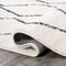 Jonathan Y Catala Moroccan Diamond Shag White/Gray 2 ft. x 10 ft. Runner Rug MOH405A-210 - alternate 3