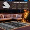 Pure Garden Outdoor Patio Rug w/ LED Lights 8x10 Outdoor Rug Plastic Straw Patio Mat Outdoor Waterproof Carpet 50-LG1490 - alternate 3