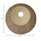 Homeroots 14" X 14" X 2" Brown Round Ribbed Wall Plaque 274771 - alternate 2