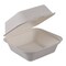 Empress Earth Hinged Container Molded Fiber 6 inx 6 in x 3 in Natural White PFAS Free, 500PK EHL-66-PF - alternate 1