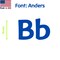 Aacc Self-Adhesive Vinyl Letter: b, Scale: 18 in. Color: Blue Font: Anders by, 12PK AACC-Anders-lb-Blue-I18x12 - alternate 1