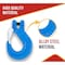 Mytee Products Heavy Duty Grade 100 3/8in Clevis Sling Hook with Latch - 8,800 LBS WLL, Blue SH38-G100 - alternate 2