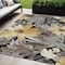 Homeroots 5' X 8' Black And Gray Floral Washable Indoor Outdoor Area Rug 610968 - alternate 1