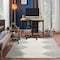 World Rug Gallery Bohemian Stripe Stain Resistant Area Rug 6 ft 6 in x 6 ft 6 in Square Cream 385CREAM6SQ - alternate 3