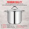 Bakken-Swiss Deluxe 16-Quart Stainless Steel Stockpot with Tempered Glass Lid, Heavy Duty BKSSQ16 - alternate 2