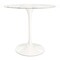 Homeroots 32" White Rounded Marble And Metal Pedestal Base Dining Table 520849 - alternate 2