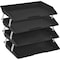 Acrimet Facility 4 Tier Letter Tray Side Load Letter Size A4 Desktop File Organizer Plastic Black 256.4 - alternate 1