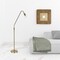 Homeroots 65" Brass Reading Floor Lamp With Clear Transparent Glass Dome Shade 523449 - alternate 2