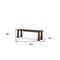 Homeroots 60" Dark Brown Solid Wood Bench 606730 - alternate 2