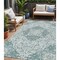 Homeroots 5' X 8' Teal Blue And Ivory Medallion Washable Indoor Outdoor Area Rug 617468 - alternate 1