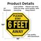 Signmission Please Stay 6 Feet Away, 10 Inch X 10 Inch, Aluminum Metal Signs OC-A-10-198 - alternate 2