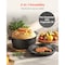 Vevor Cast Iron Dutch Oven 2-in-1 Pre-Seasoned Double Pot with Lid Handles 5 Qt Black HE726 - alternate 2