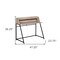 Homeroots 47" Taupe and Black Wood and Metal Sled Computer Desk 489853 - alternate 2