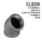 B & K Elbow 45 Deg 2" Black 501432 - alternate 2