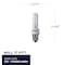 Bulbrite Pack of 2 20 Watt Dimmable Frost T3 Candelabra E12 Krypton/Xenon Bulb, 2700K, 2PK 861345 - alternate 4