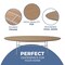 Leisuremod Rossmore Oval Coffee Table with White Powder Coated Steel Frame, Natural Wood RSW-46NW - alternate 2