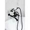Kingston Brass 7-Inch Wall Mount Tub Faucet with Hand Shower, Matte Black CC545T0 - alternate 2