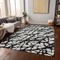 Homeroots 9' X 12' Black And Ivory Abstract Washable Indoor Outdoor Area Rug 614321 - alternate 2