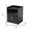 Homeroots 18" Black Wood Lighted Two Drawer Nightstand with USB Port and Integrated Tech 564932 - alternate 3