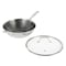 Kenmore Elite Luke 12 Inch Non-Stick Tri-Ply Stainless Steel Wok with Glass Lid 82927.02 - alternate 2