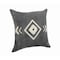Homeroots Set of Two 20" Black And White Geometric Cotton Throw Pillows with Texture, 2PK 588364 - alternate 1