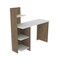 Homeroots 47" White and Brown Computer Desk 403837 - alternate 2