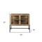 Homeroots 36in Natural Solid Wood Sideboard with Two Glass Doors 391975 - alternate 4