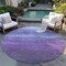 Homeroots 8' Purple And Lavender Round Abstract Washable Indoor Outdoor Area Rug 618150 - alternate 5